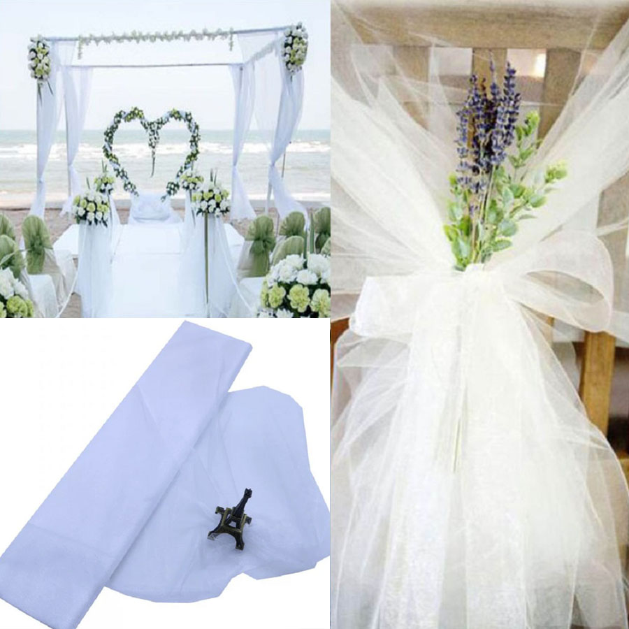 Chair Sash Organza - 10m Wedding Decoration Tulle Roll Crystal