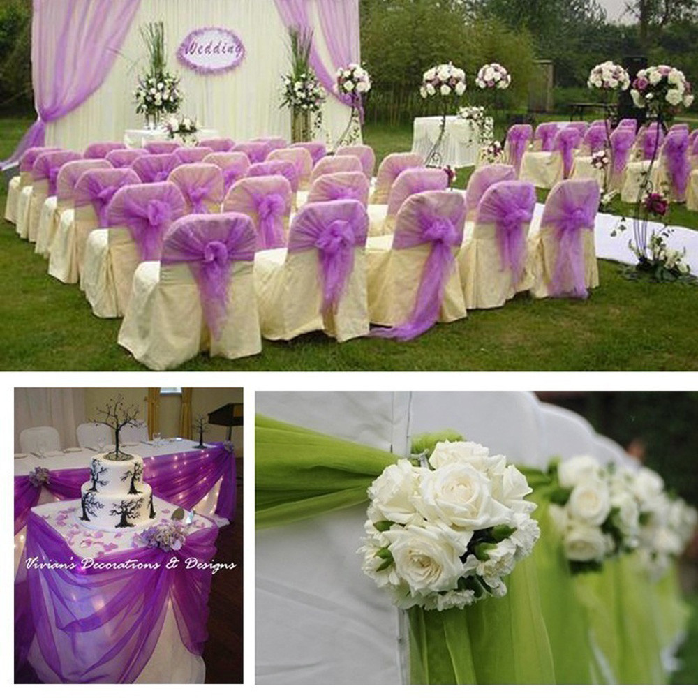 Wedding Decoration Tulle Roll  - Chair Sash Organza review and price