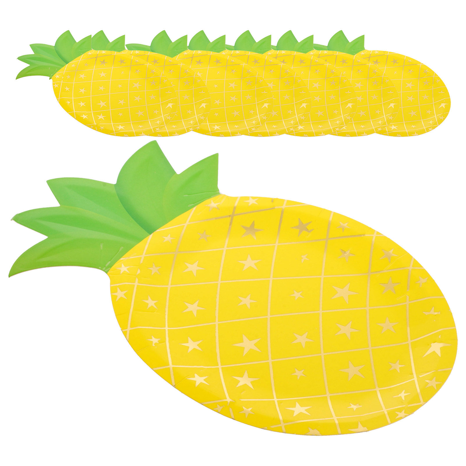 8Pcs Pineapple Paper Plates Di - Wedding Supply In Bulk review and price