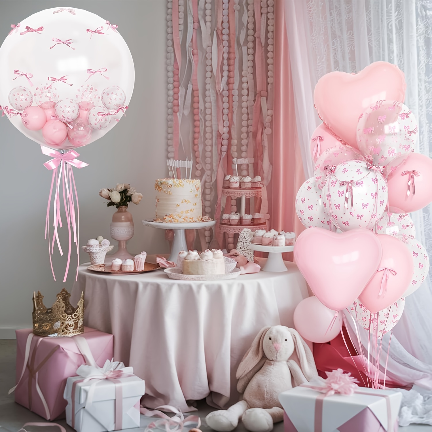 34pcs Clear Bow Heart Foil Lat - Wedding Supply In Bulk review and price