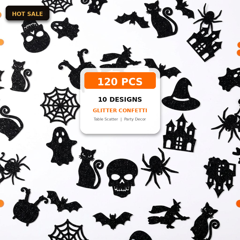 Halloween Confetti 120Pcs Glit - Papercraft Supply Confetti review and price