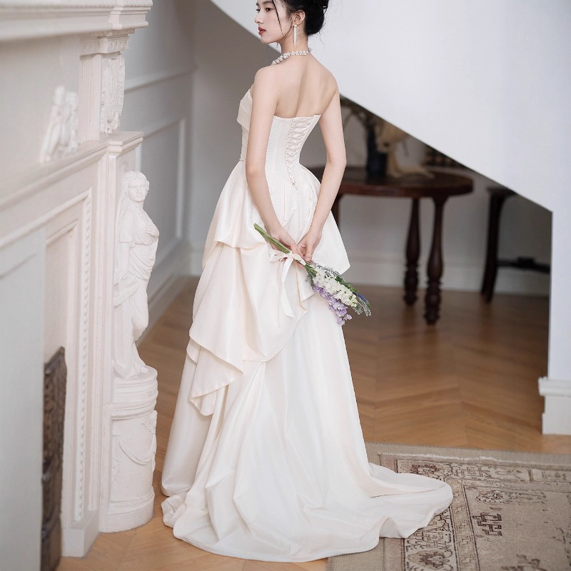 French Strapless Bride Engagem - Wedding Led review and price