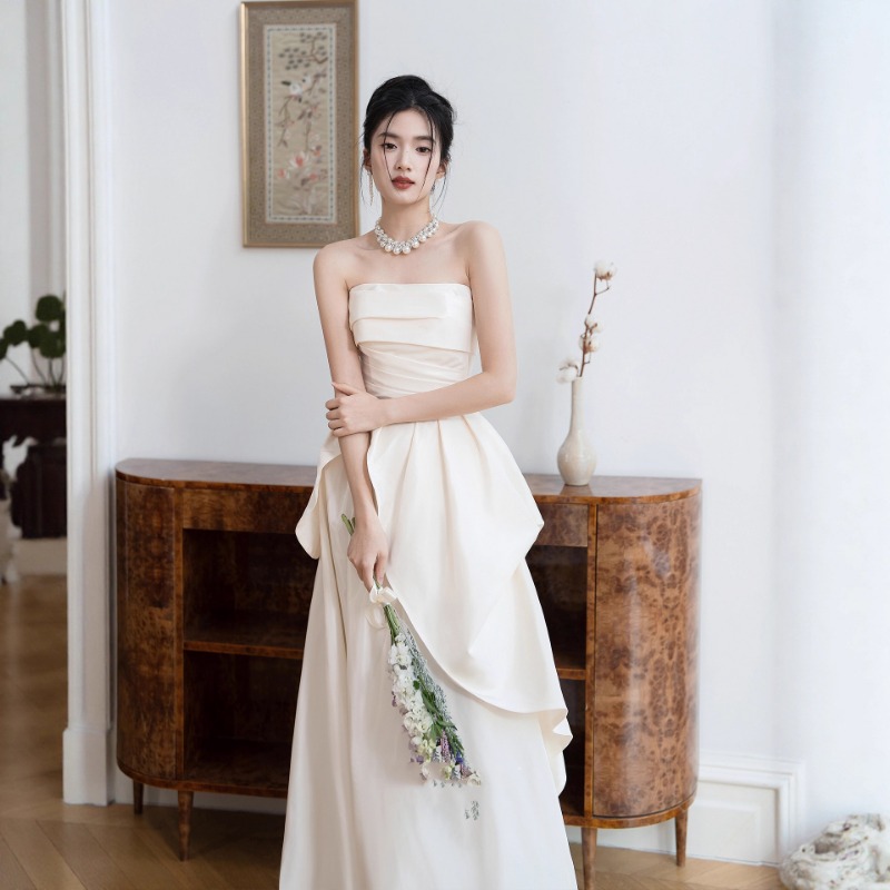 French Strapless Bride Engagem - Wedding Led review and price