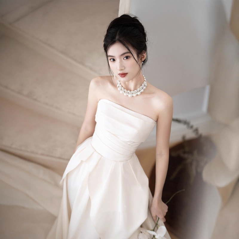 French Strapless Bride Engagem - Wedding Led review and price
