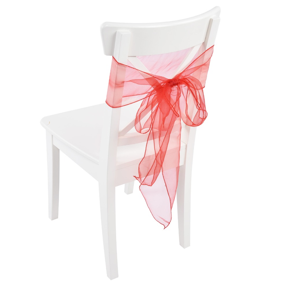 10Pcs Blue, red, yellow, purpl - Chair Sash Organza review and price