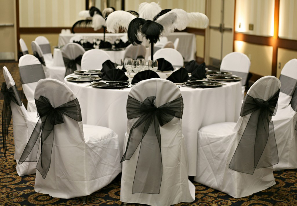 NEW CHAIR BOWS 50pcs/LOT Black - Chair Sash Organza review and price